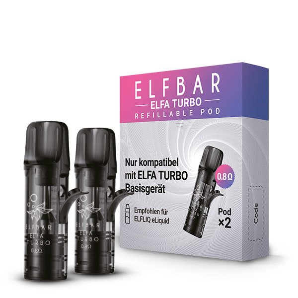 Elfbar Elfa Turbo Pods mit Coil I 2 Stk 0,8 Ohm