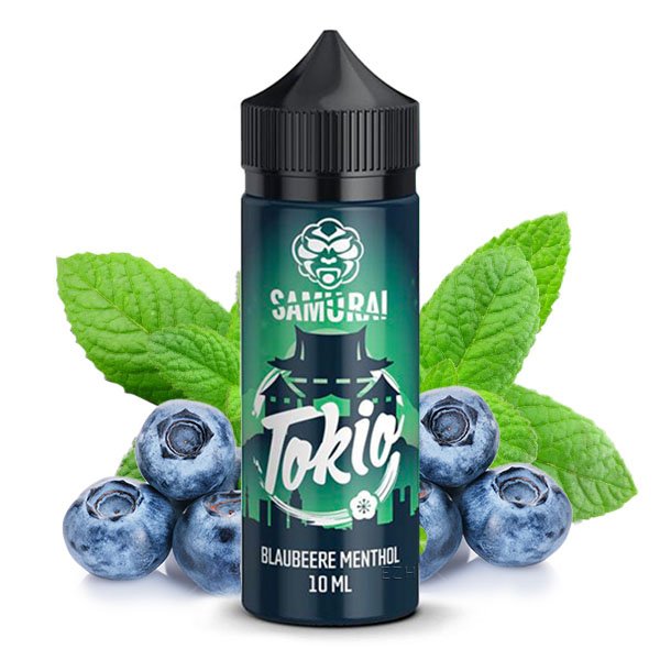 Samurai Vaping Tokio Blaubeere Menthol 10ml Aroma