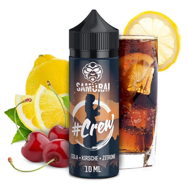 Samurai Vaping #Crew Cola Kirsche Zitrone 10ml Aroma