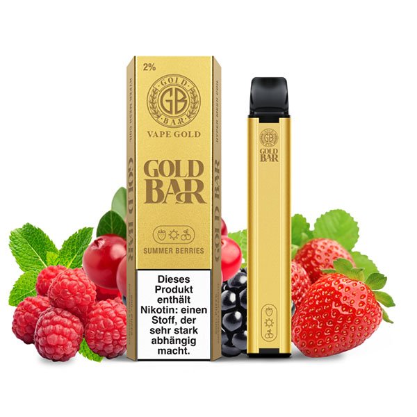 Gold Bar 600 Summer Berries Einweg E-Zigarette 20mg