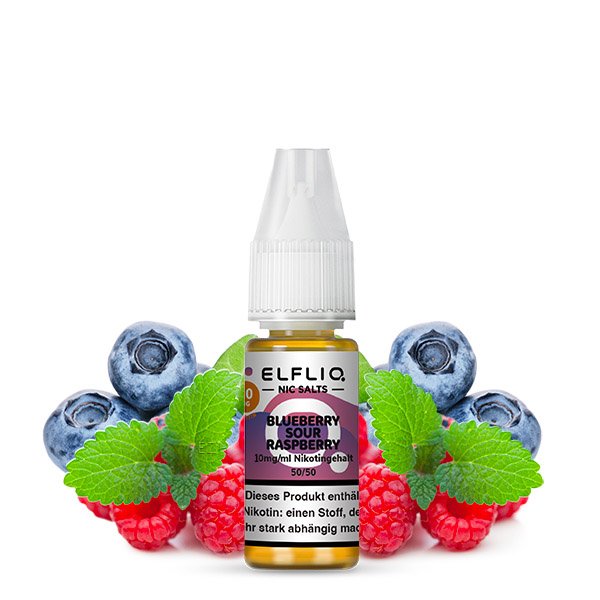 Elfliq by Elfbar Blueberry Sour Raspberry Nikotinsalz Liquid 10ml