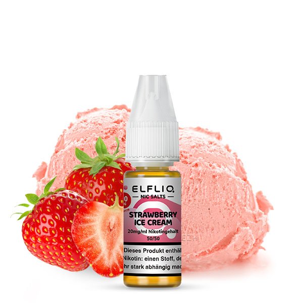 Elfliq by Elfbar Strawberry Ice Cream Nikotinsalz Liquid 10ml