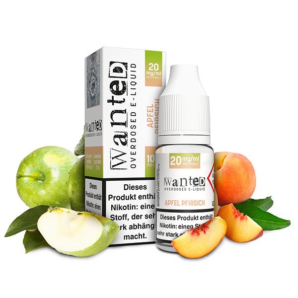 Wanted Apfel Pfirsich NicSalt 10ml Liquid