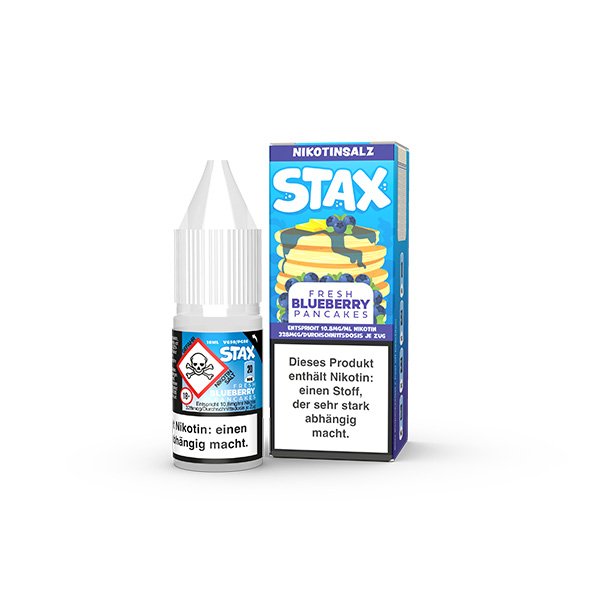 Strapped STAX Fresh Blueberry Pancakes NicSalt Liquid 10ml