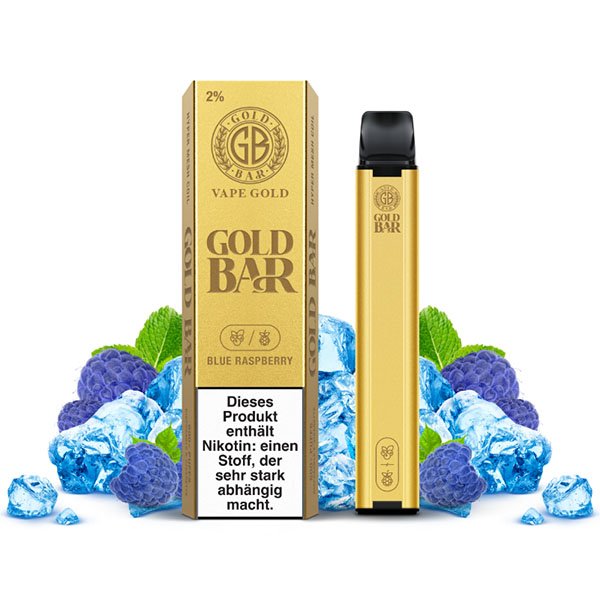 Gold Bar 600 Blue Raspberry Einweg E-Zigarette 20mg