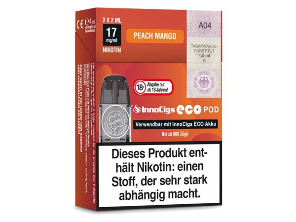 InnoCigs ECO Pods Peach Mango 17mg/ml - 2 Stk.