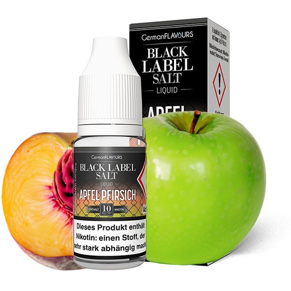 Black Label Apfel Pfirsich NicSalt 10ml Liquid