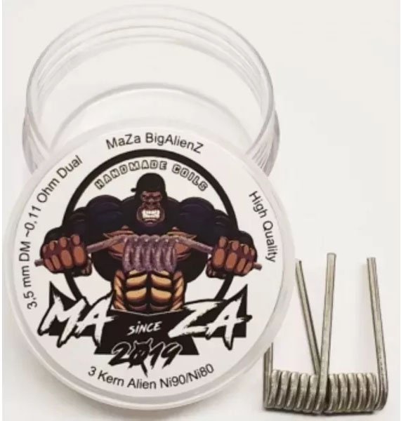 Maza Handmade Coils Big Alienz ca. 0,11 Ohm Dual