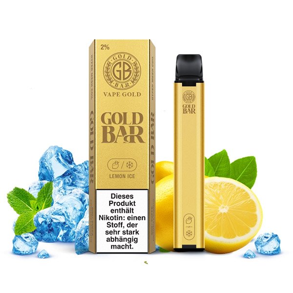 Gold Bar 600 Lemon Ice Einweg E-Zigarette 20mg