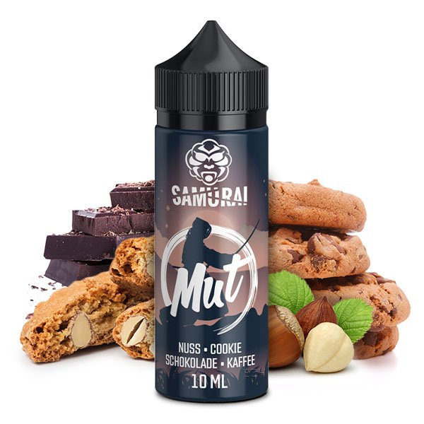 Samurai Vaping Mut Nuss-Cookie, Schokolade & Kaffee 10ml Aroma