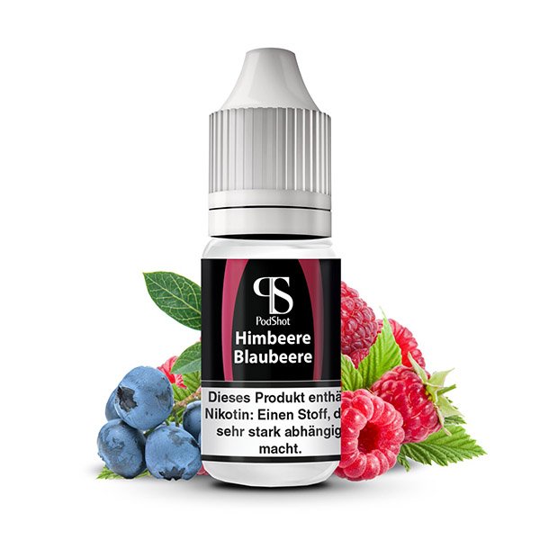 PodShot Himbeere Blaubeere Hybridsalz 10ml Liquid