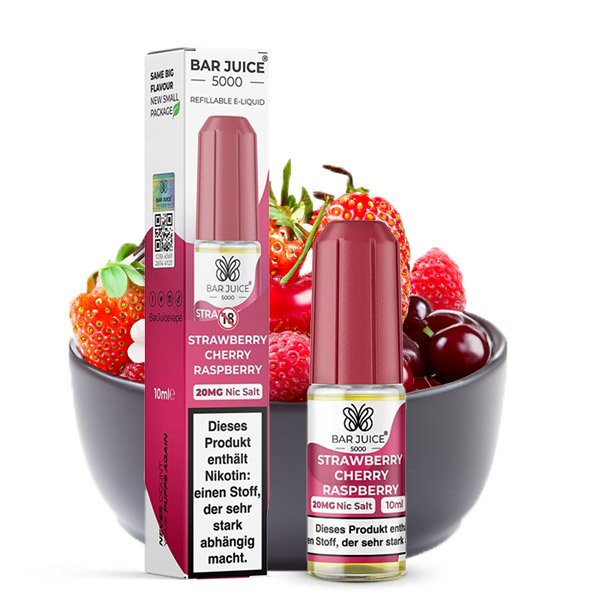 Bar Juice 5000 Strawberry Cherry Raspberry Nikotinsalz Liquid