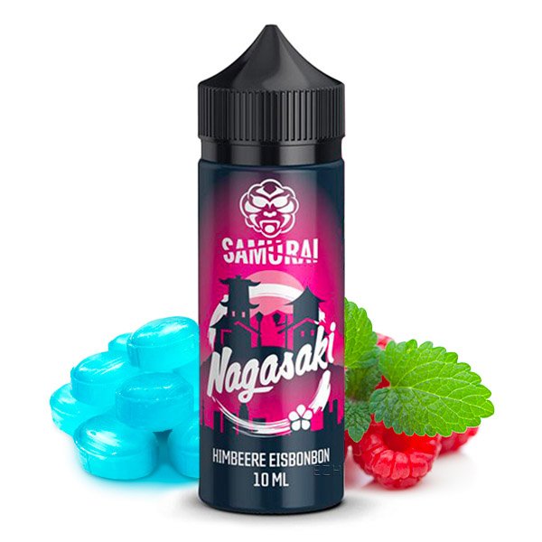 Samurai Vaping Nagasaki Himbeere Eisbonbon 10ml Aroma