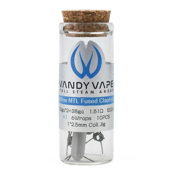 Vandy Vape Prebuilt Superfine MTL Fused Clapton Coil A1 1,51 Ohm I 10 Stück