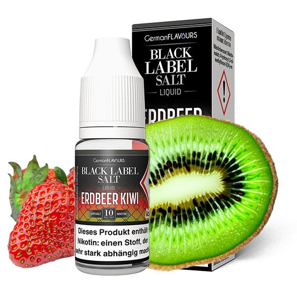 Black Label Erdbeer Kiwi NicSalt 10ml Liquid