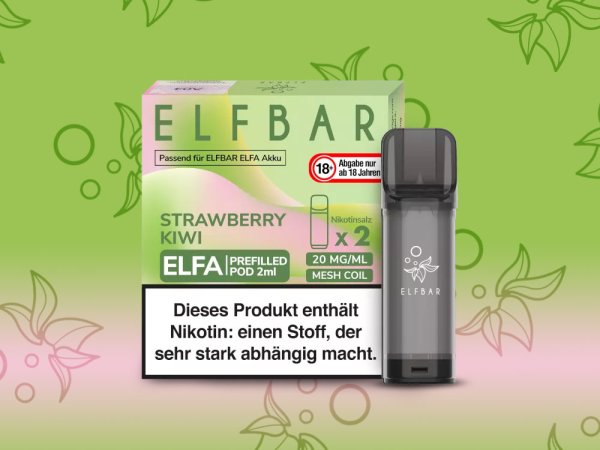 Elfbar ELFA Pods Strawberry Kiwi 20mg I 2 Stk