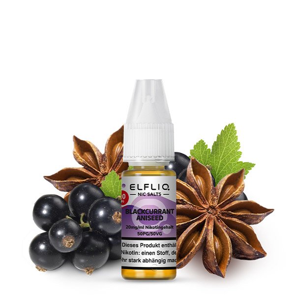 Elfliq by Elfbar Blackcurrant Aniseed Nikotinsalz Liquid 10ml