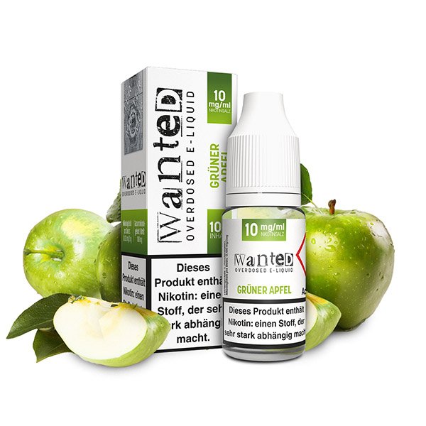 Wanted Grüner Apfel NicSalt 10ml Liquid