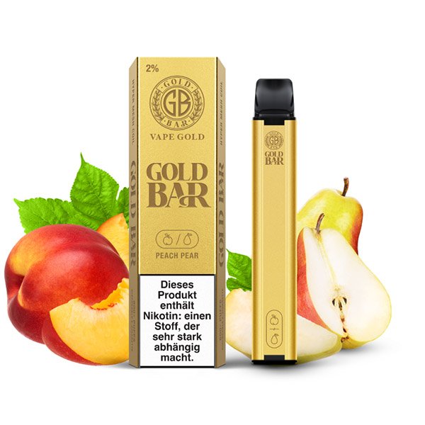 Gold Bar 600 Peach Pear Einweg E-Zigarette 20mg