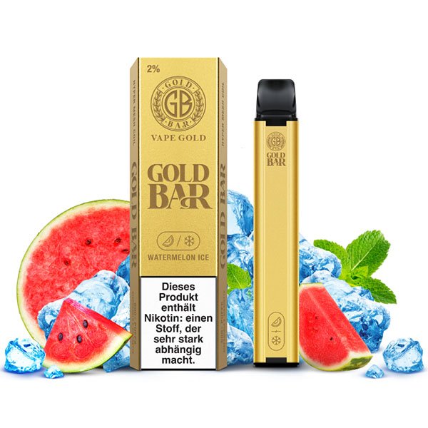 Gold Bar 600 Watermelon Ice Einweg E-Zigarette 20mg