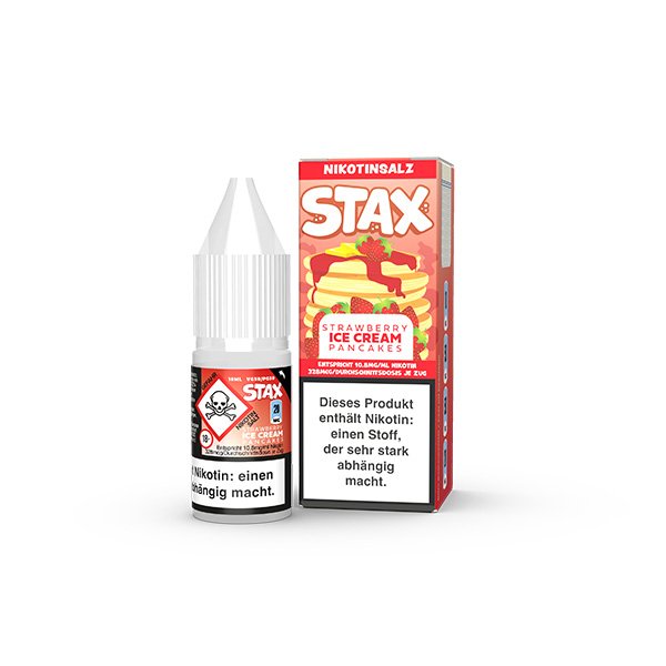 Strapped STAX Strawberry Ice Cream Pancakes NicSalt Liquid 10ml